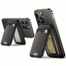 Magnetic PU Leather RFID Blocking Flip Kickstand Credit Slots Wallet Credit Cell Case Card Cover Slot Card Holder for Back of IPhone