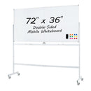 Rolling Double-Sided Magnetic Whiteboard on Wheels with Stand and Aluminum Alloy Frame by LJGDeals