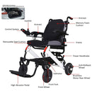 Maidesite 17.5" Wide Seat Lightweight Electric Folding Wheelchair, 500W (SAK33689)