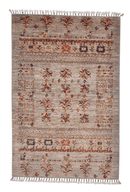 Afghan Khorjin (3'04"x5'00") silver/multicolor
