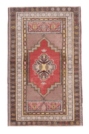 Vintage Turkish (3'04"x5'04") lt.red/gold