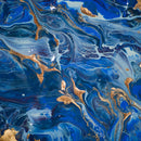 Navy And Gold Abstract Wall Art