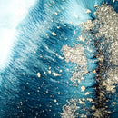 Blue White Gold Abstract Wall Art