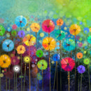 Rainbow Flowers Wall Art
