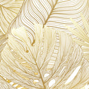 Golden Tropical Leaves Wall Art