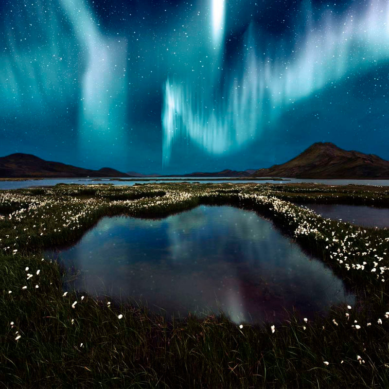 Landmannalaugar Northern Lights Wall Art