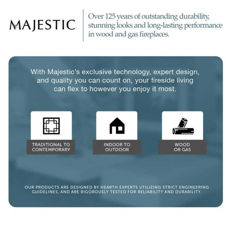 Majestic Meridian 42" Platinum Natural Gas Fireplace [MER42PN] (SAK51823)