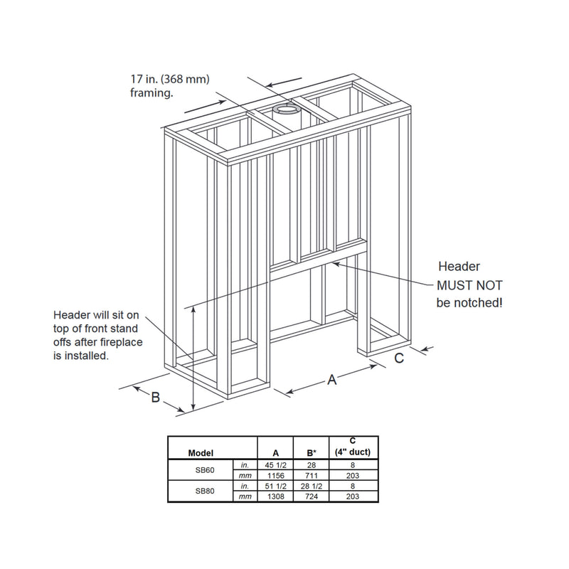 Majestic Biltmore Radiant 42" Open Wood Burning Fireplace [SB80] (SAK82415)