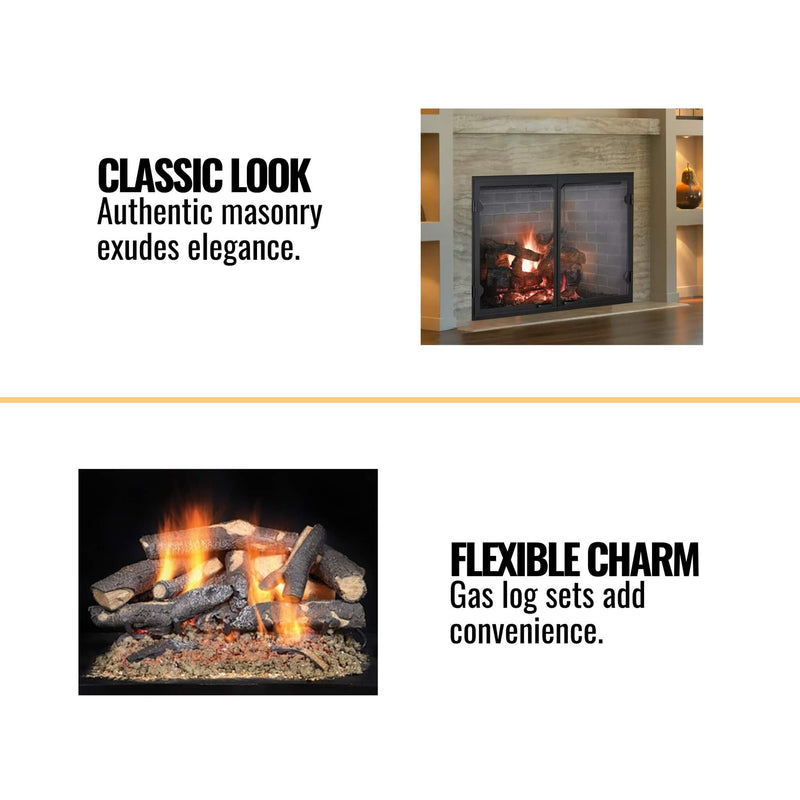 Majestic Biltmore Radiant 42" Open Wood Burning Fireplace [SB80] (SAK82415)
