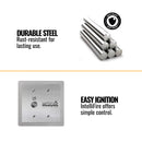 Majestic Courtyard 55K BTU 42" Traditional Outdoor Gas Fireplace With Stacked Concrete Refractory [ODCOUG-42TS] (SAK75312)