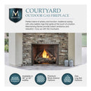 Majestic Courtyard 55K BTU 42" Traditional Outdoor Gas Fireplace With Stacked Concrete Refractory [ODCOUG-42TS] (SAK75312)