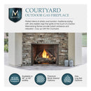 Majestic Courtyard 55K BTU 36" Traditional Outdoor Gas Fireplace (No Refractory) [ODCOUG-36NR] (SAK74218)