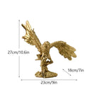 GobekUsa Gold Resin Eagle Sculpture for Office Living Room Hotel Decor