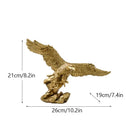 GobekUsa Gold Resin Eagle Sculpture for Office Living Room Hotel Decor