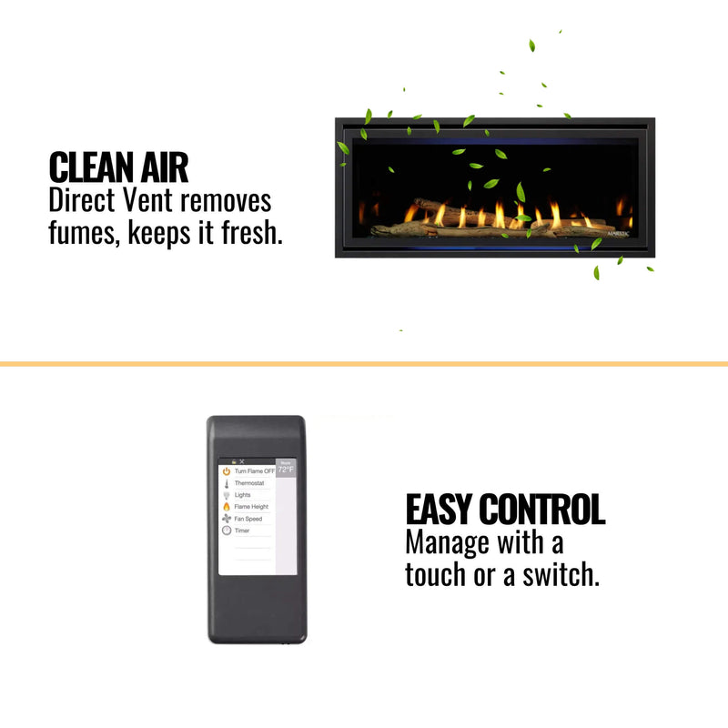 Majestic Quartz 42" Direct Vent Natural Gas Fireplace [QUARTZ42IFTN] (SAK16572)