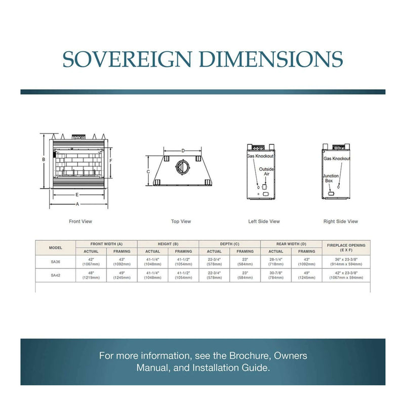 Majestic Sovereign 42" Black Wood Burning Fireplace [SA42R/C] (SAK59347)