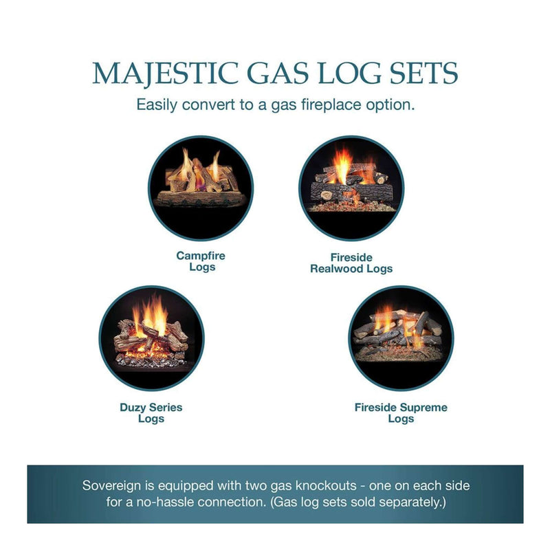 Majestic Sovereign 42" Black Wood Burning Fireplace [SA42R/C] (SAK59347)