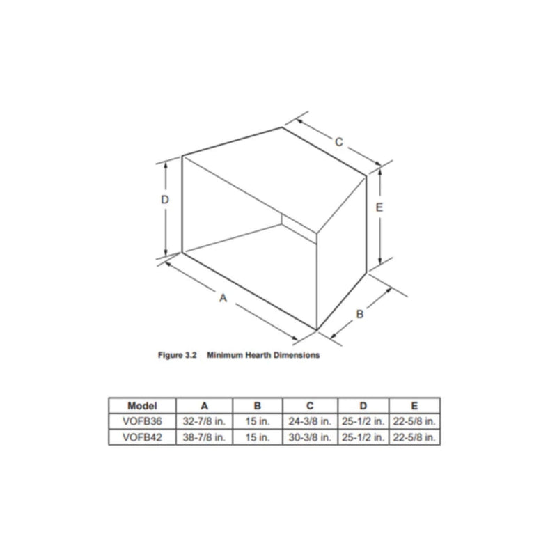 Majestic Vesper 42" Traditional Concrete Refractory Outdoor Gas Fireplace [VOFB42-T] (SAK61435)