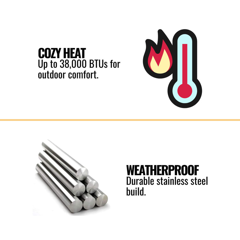 Majestic Vesper 42" Traditional Concrete Refractory Outdoor Gas Fireplace [VOFB42-T] (SAK61435)