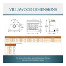 Majestic Villawood 42" Traditional Refractory Outdoor Wood Burning Fireplace [ODVILLA-42T-B] (SAK14358)