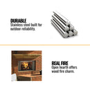 Majestic Villawood 42" Traditional Refractory Outdoor Wood Burning Fireplace [ODVILLA-42T-B] (SAK14358)