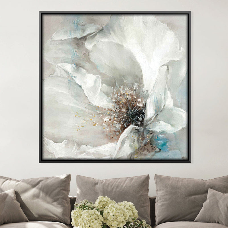 Majestic White Flower Oil Painting