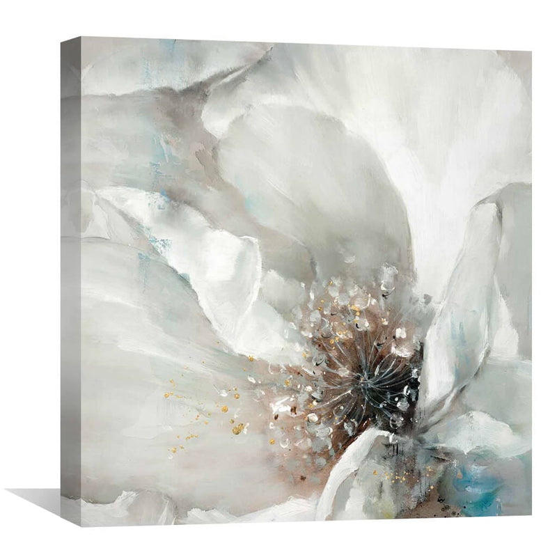 Majestic White Flower Oil Painting