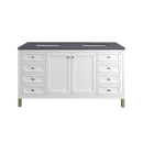 James Martin Chicago 60" Double Bathroom Vanity, Glossy White