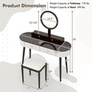 Makeup Vanity Table with LED Mirror and 3 Drawers by DirectDeals