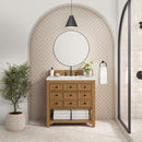 James Martin Malibu 36" Single Bathroom Vanity, Amber Birch