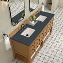 James Martin Malibu 72" Double Bathroom Vanity, Amber Birch