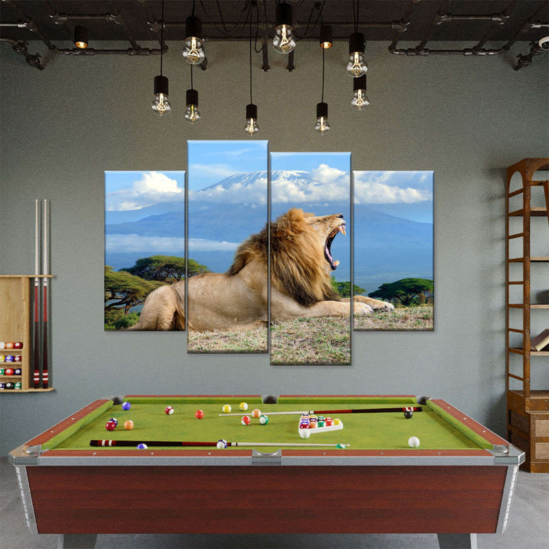 Roaring Safari Lion Wall Art