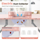 Manicure Nail Table with Bendable USB-plug LED Table Lamp-Pink