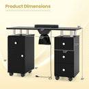Manicure Table Nail Desk with Electric Dust Collector and 3 Dust Bags by LJGDeals