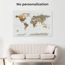 World Map on Canvas - Desert