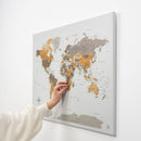 World Map on Canvas - Desert