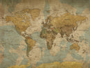 Customize Push Pin Vintage World Map Wall Art Canvas Print –