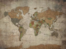 Personalized World Map Wall Art Canvas Print – Custom Push