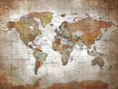 Personalized Vintage Map Wall Art Canvas Print – Custom Push