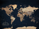 World Map Canvas Print – Detailed Map of the World Wall Art