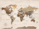 Framed Push Pin World Map Canvas Print – Custom Framed