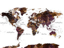 World Map Canvas Print – Detailed Map of the World Wall Art
