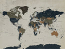 Personalized Push Pin World Map Canvas Wall Art Couples