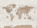 Personalized World Map Wall Art Canvas Print – Customizable