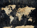 Framed Large World Map Wall Art Canvas Print for Living Room