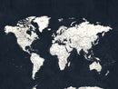 Custom World Map Wall Art Canvas Print – Personalized Push