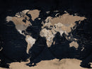 Grunge Wall Art World Map Canvas Print