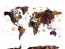 Personalized Vintage World Map Canvas – Custom Framed Push