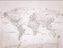 Customize Large Push Pin World Map Wall Art Canvas Print –
