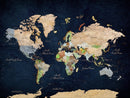 Personalized Antique World Map Canvas Print – Custom Push